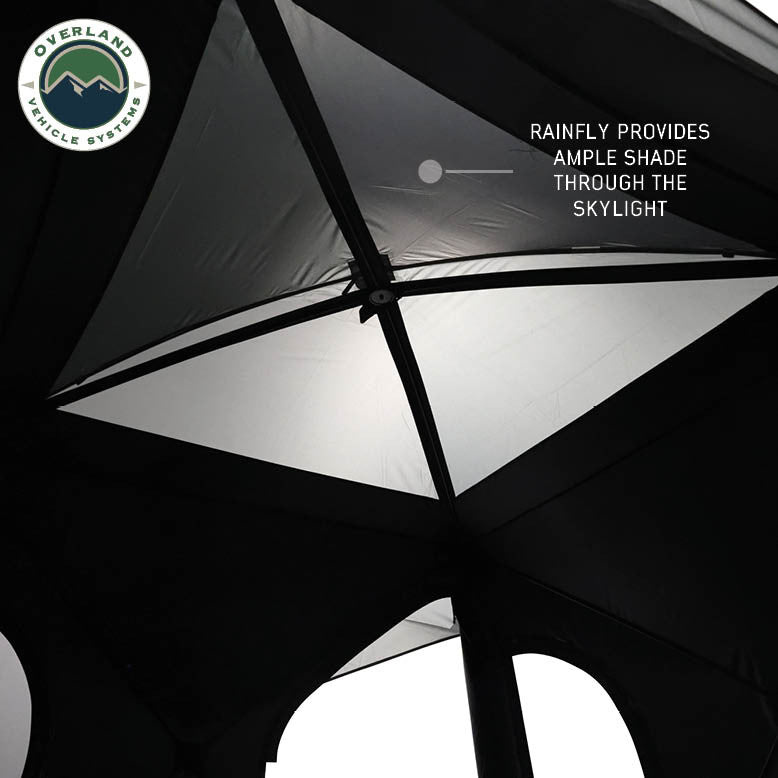 Hub Centric Ground Tent - Black Body & Grey Rainfly Skylight