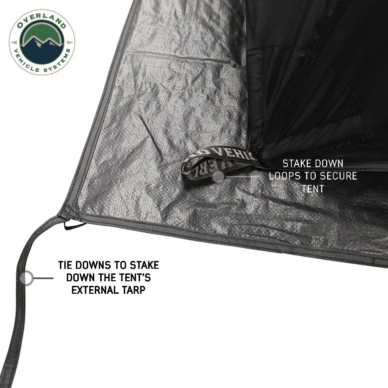Hub Centric Ground Tent - Black Body & Grey Rainfly with Tarp
