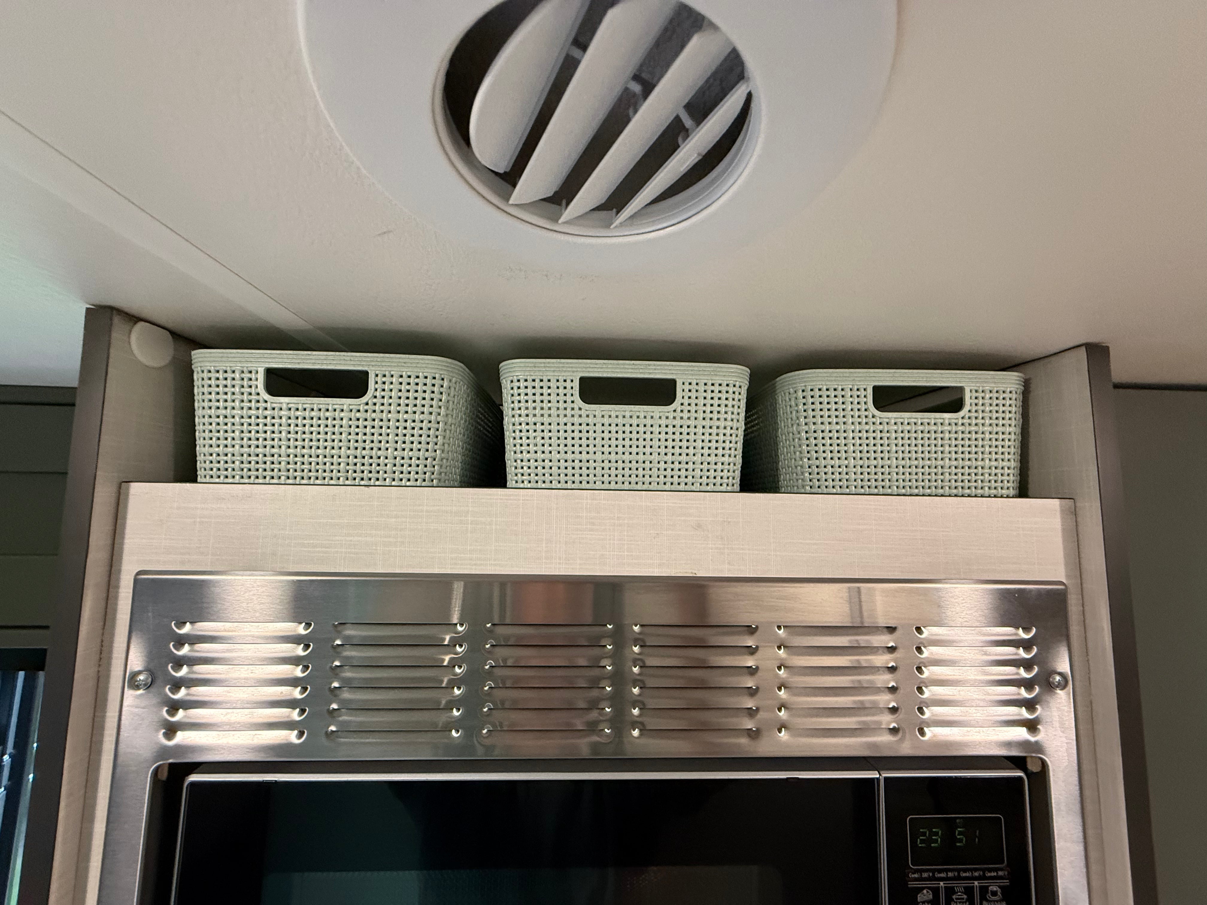 3‑Pack Above‑Microwave Storage Basket Set — SPEKKO Fit