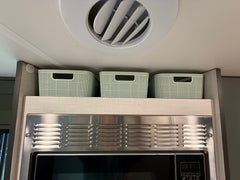 3‑Pack Above‑Microwave Storage Basket Set — SPEKKO Fit