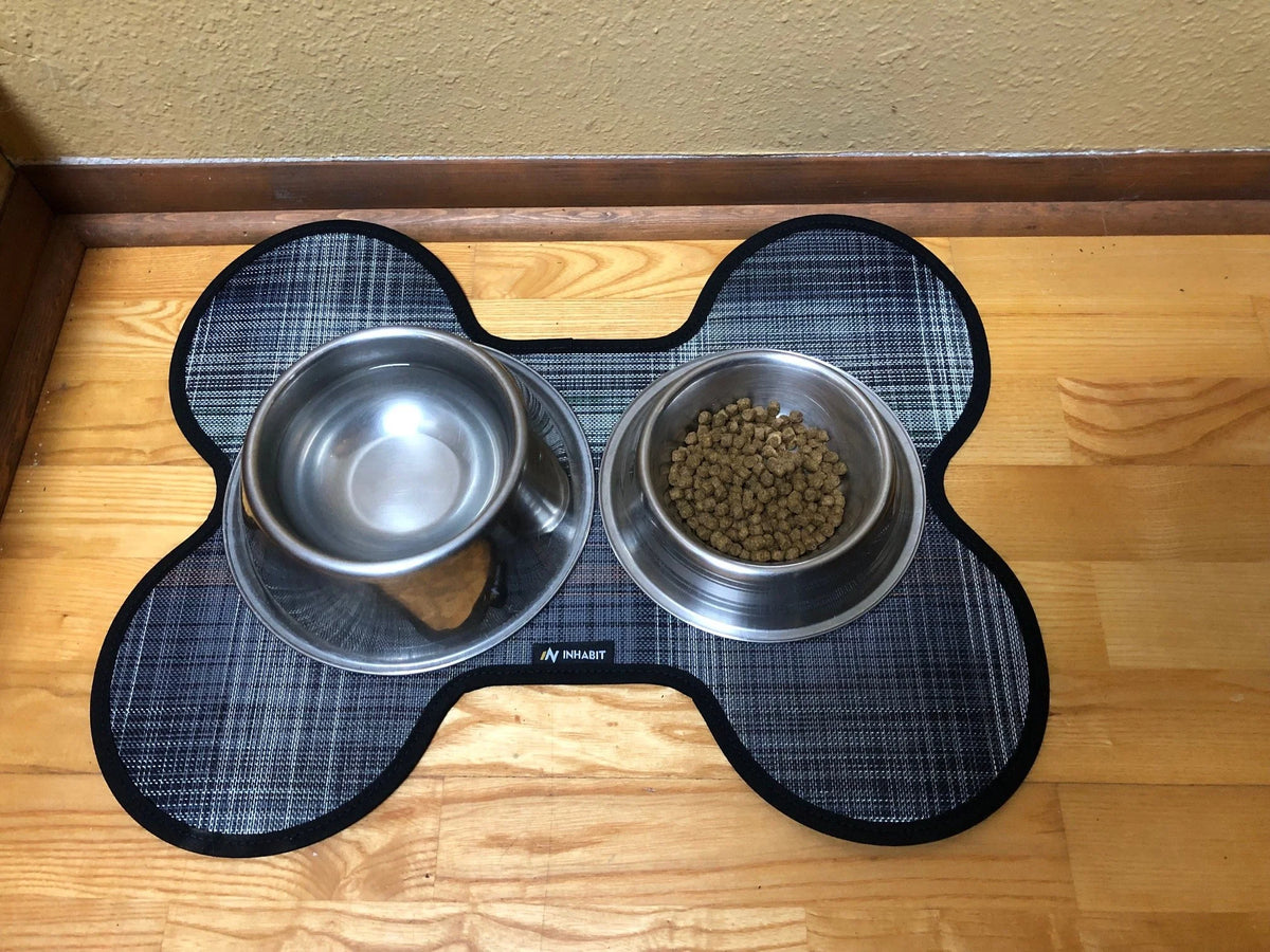 Bone-Shaped Dog Bowl Mat