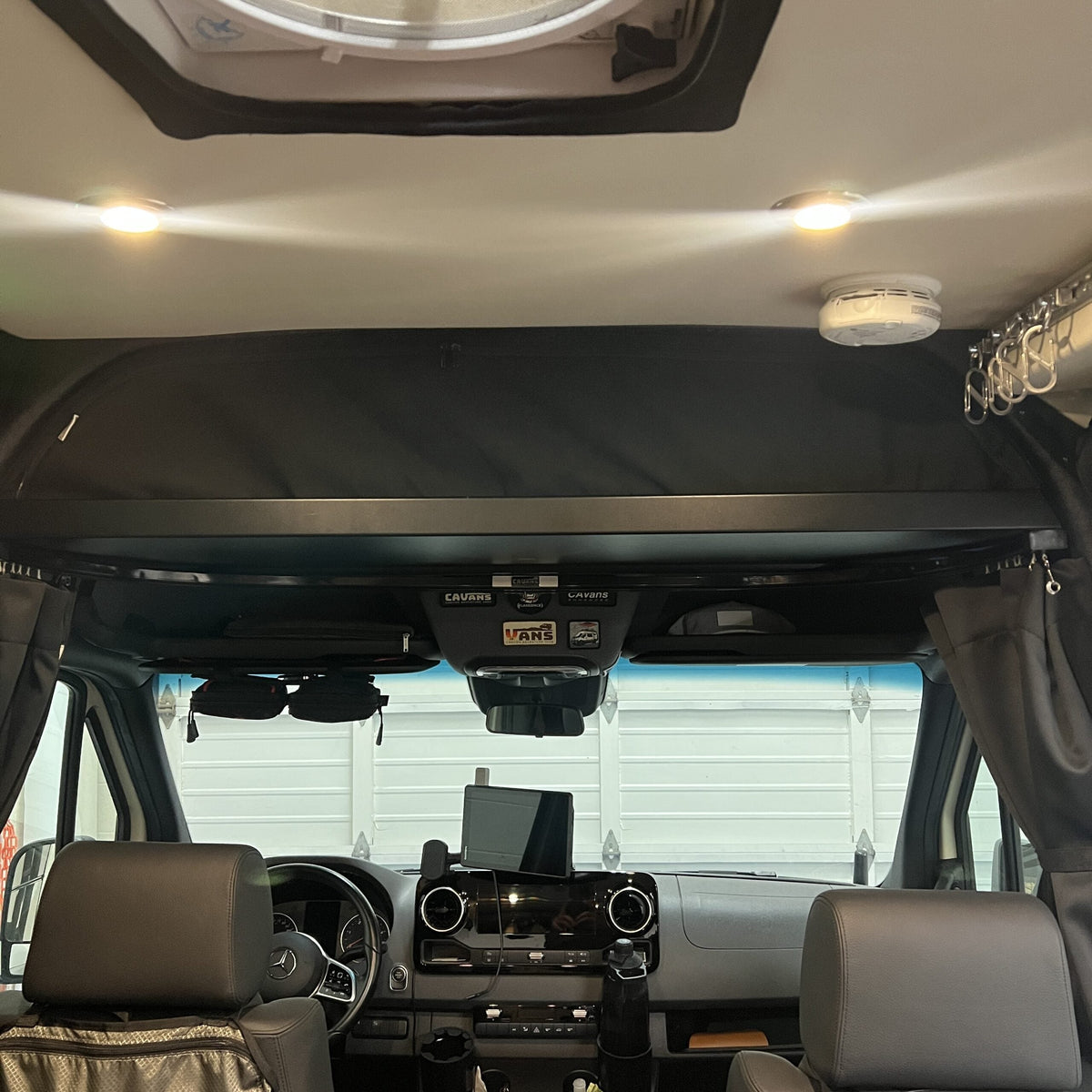 Van Wife Components 2019+ Sprinter Headliner Shelf – No Curtain Rod (Powder Coated Aluminum)