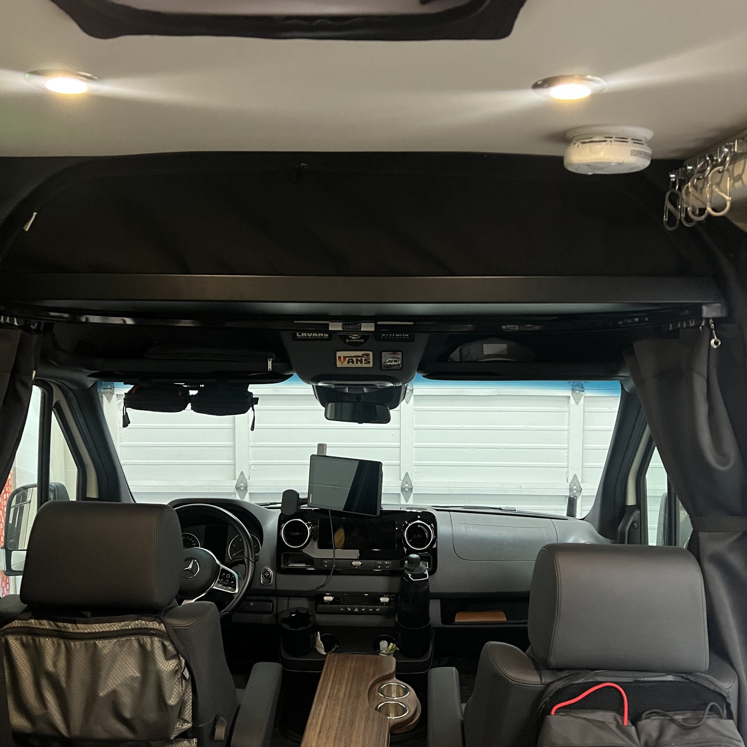 Van Wife Components 2019+ Sprinter Headliner Shelf – No Curtain Rod (Powder Coated Aluminum)