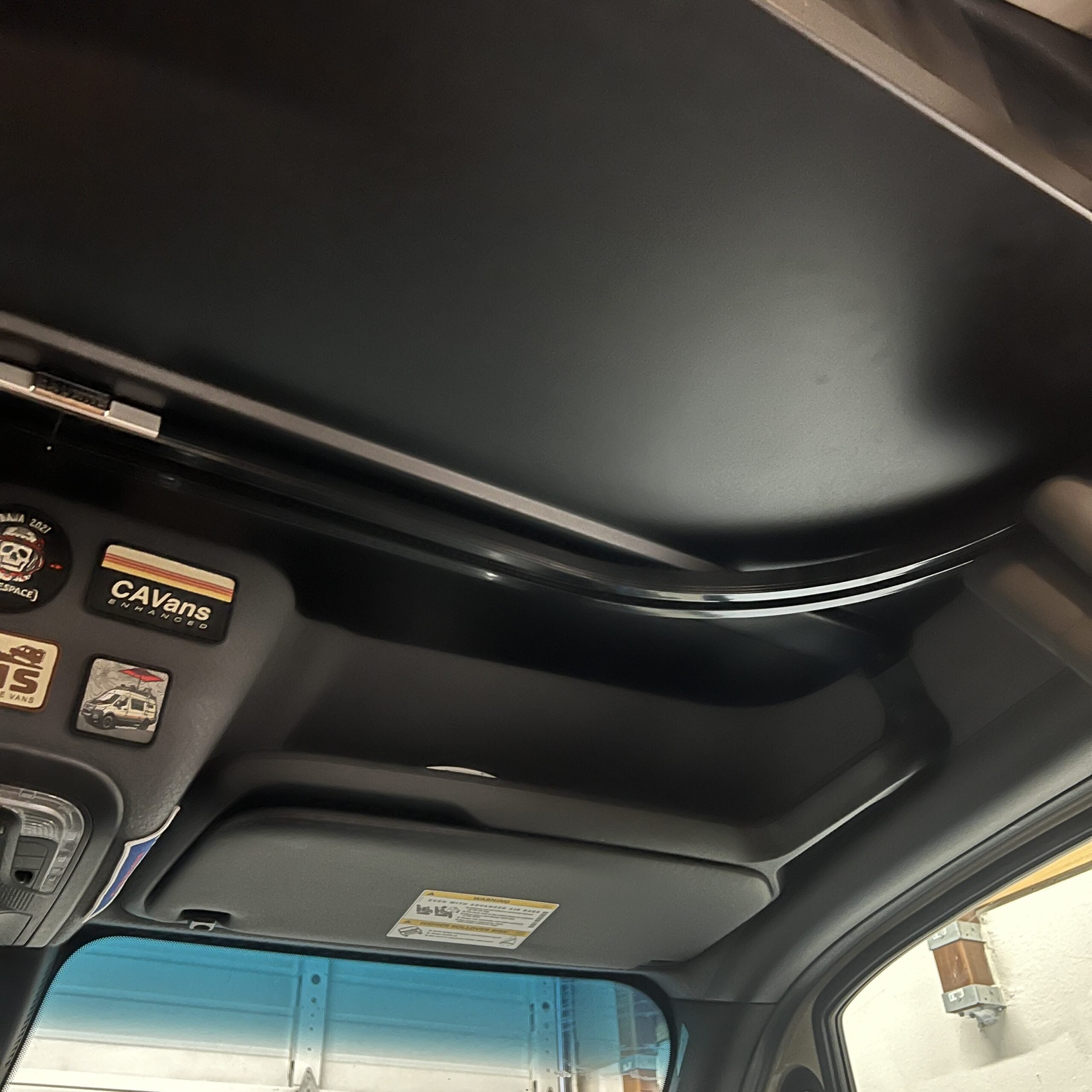 Van Wife Components 2019+ Sprinter Headliner Shelf – No Curtain Rod (Powder Coated Aluminum)