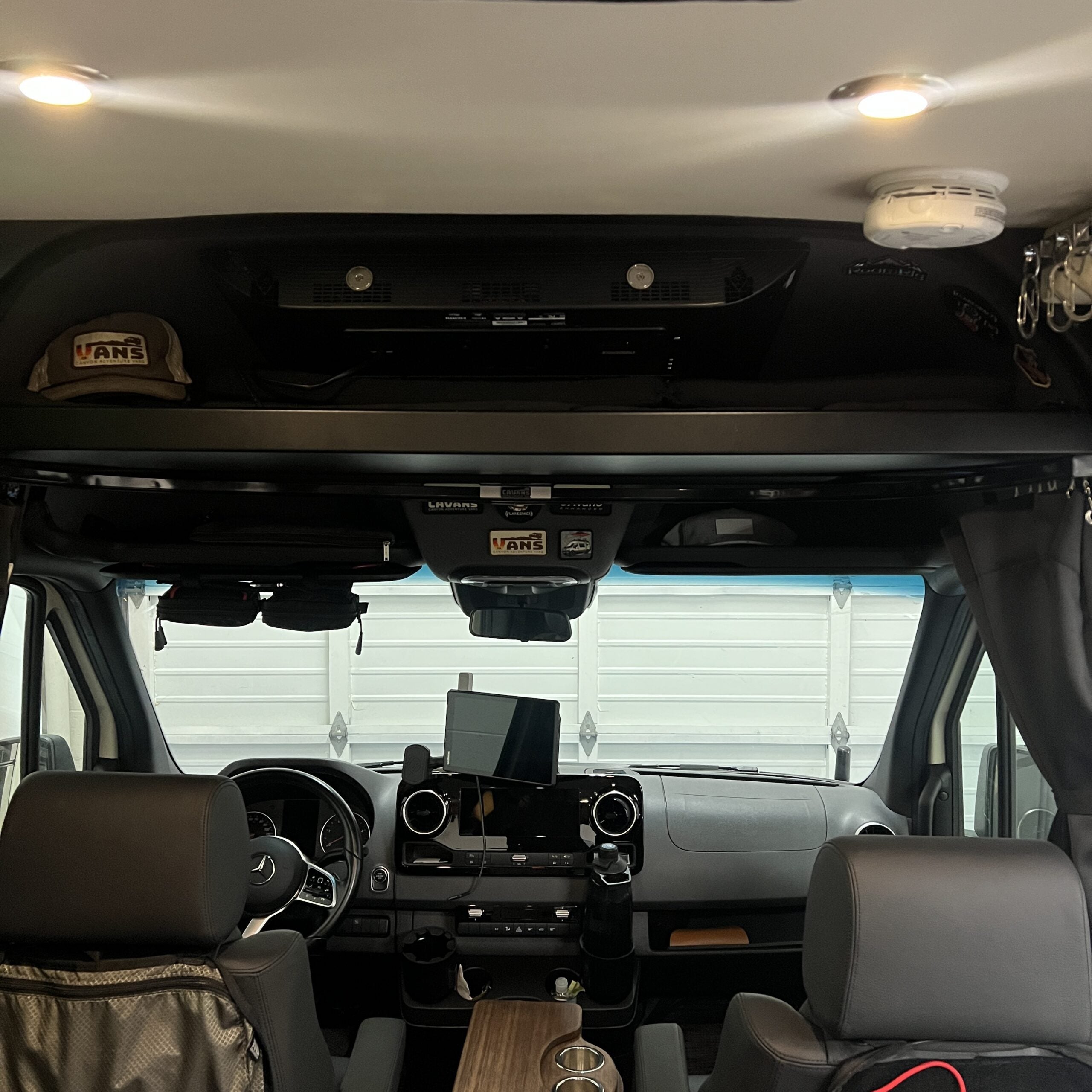 Van Wife Components 2019+ Sprinter Headliner Shelf – No Curtain Rod (Powder Coated Aluminum)