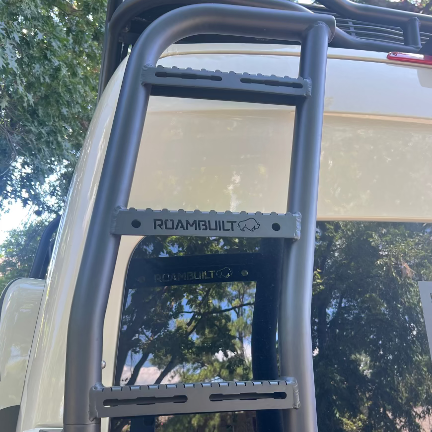 ROAMBUILT Mercedes Sprinter Driver Side Tire Carrier - Ladder Add-on