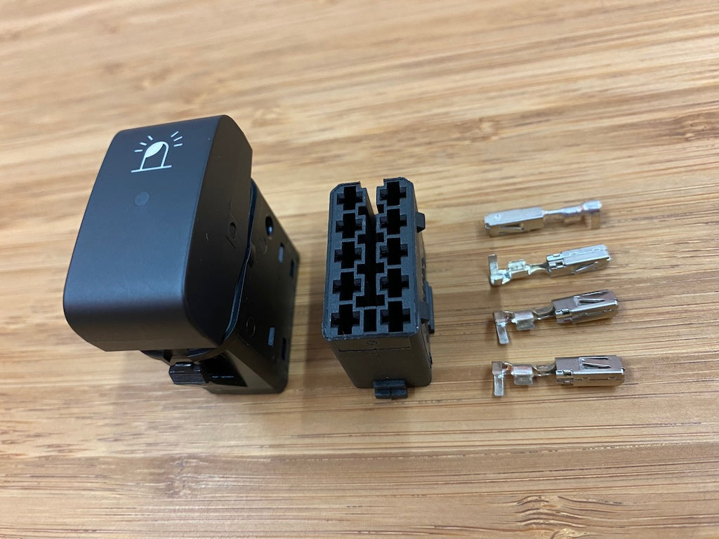 OEM Dash Switch for Mercedes Sprinter 907 – Factory Auxiliary Switch with Plug & Terminals
