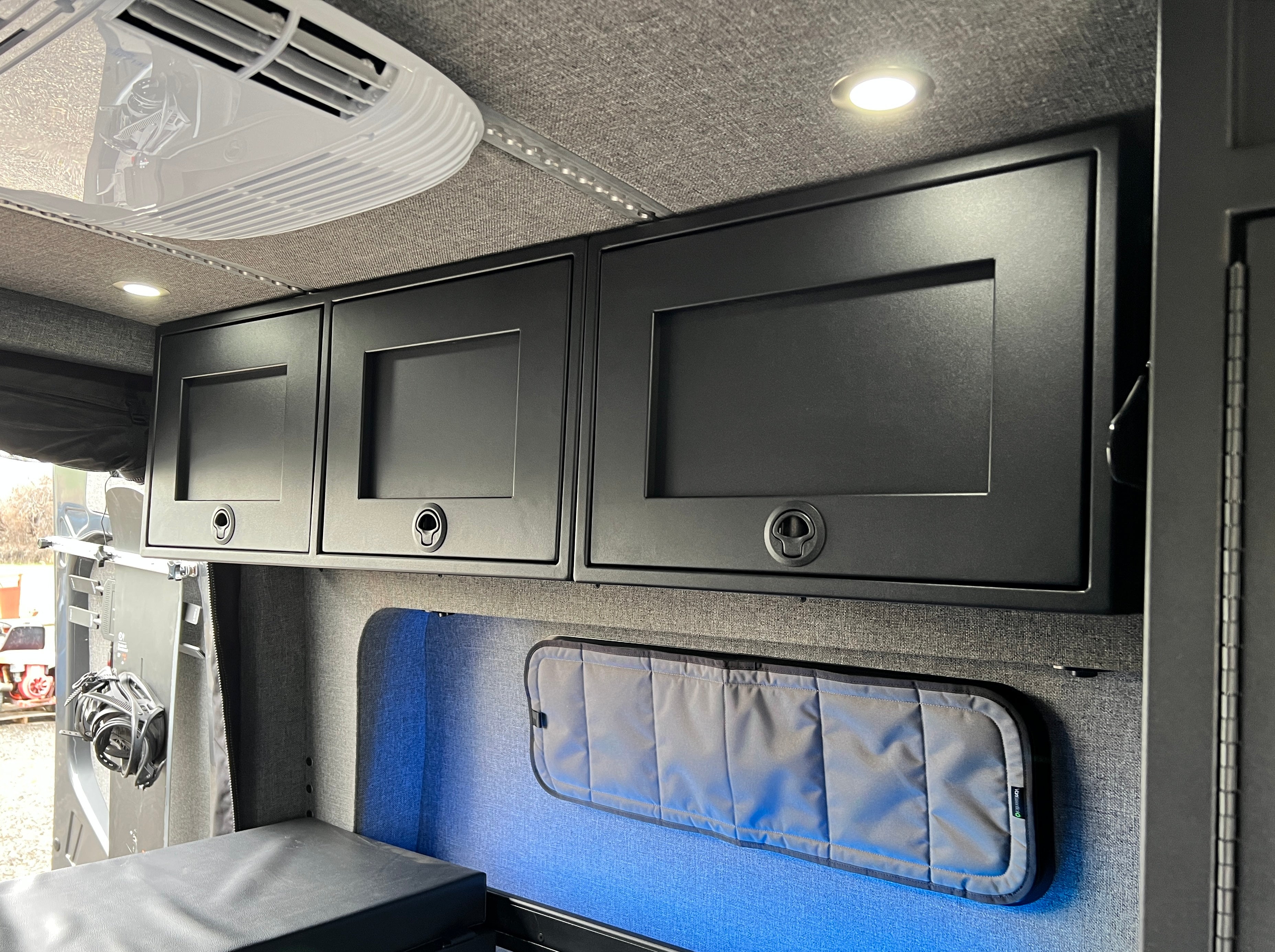 Van Wife Components 21" Upper Cabinet – Angled Powder Coated Aluminum Van Cabinet