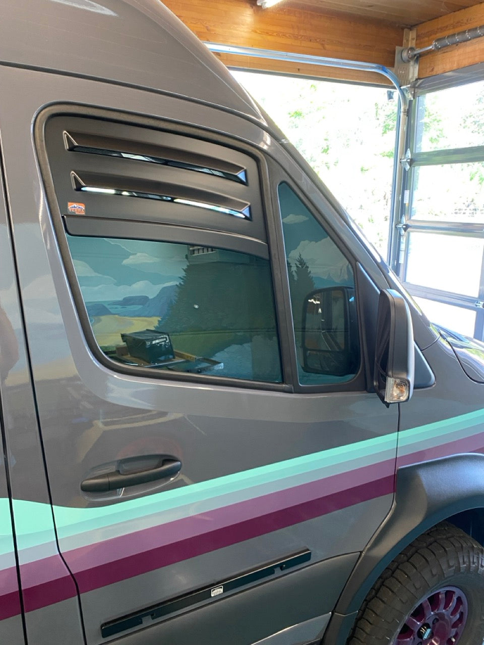 Reversa-Vent Window Shade for Sprinter & Transit Vans – Compatible with EcoFlow & Bug Barrier