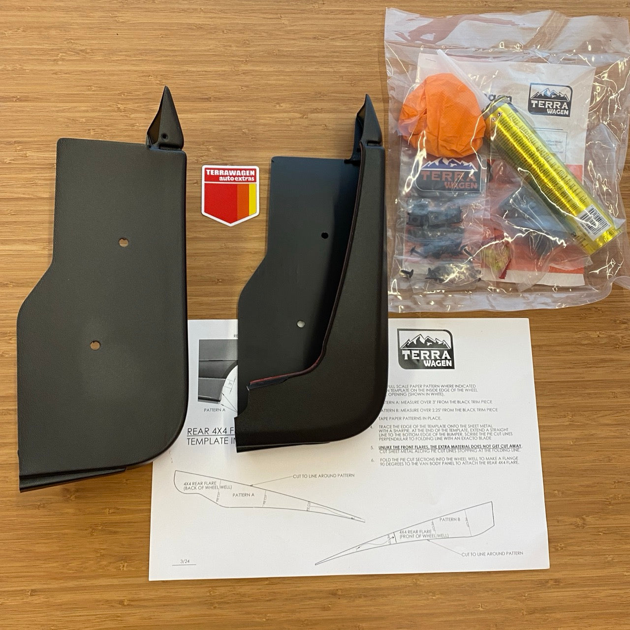 Terrawagen Rear Mondo Mudguard Kit for Mercedes Sprinter – Rear Tire Clearance Upgrade