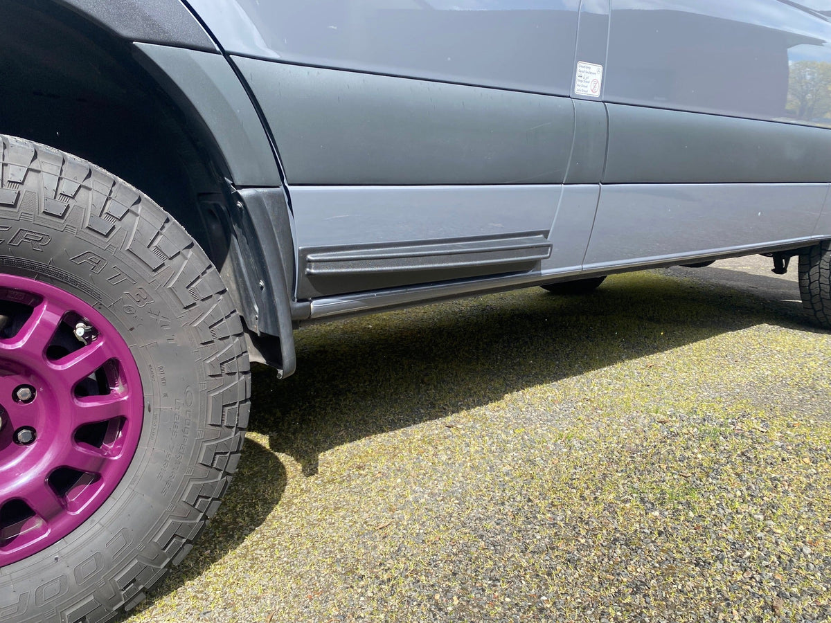 Dirt Dodger Door Spray Guards for Mercedes Sprinter 907 – Front Splash Protection (2019+)