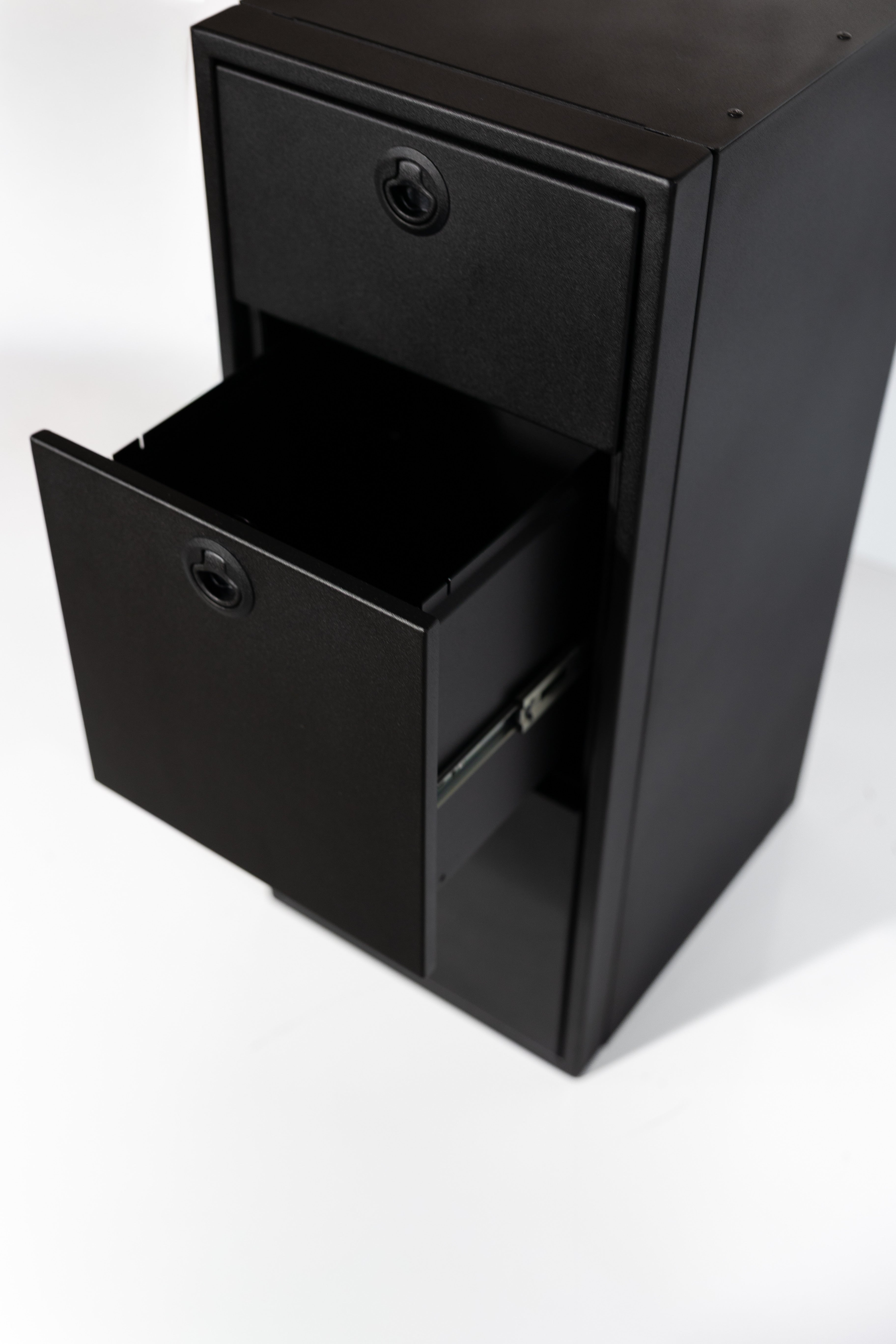 Van Wife Components 15" Three Drawer Base Cabinet – Shallow Powder Coated Aluminum