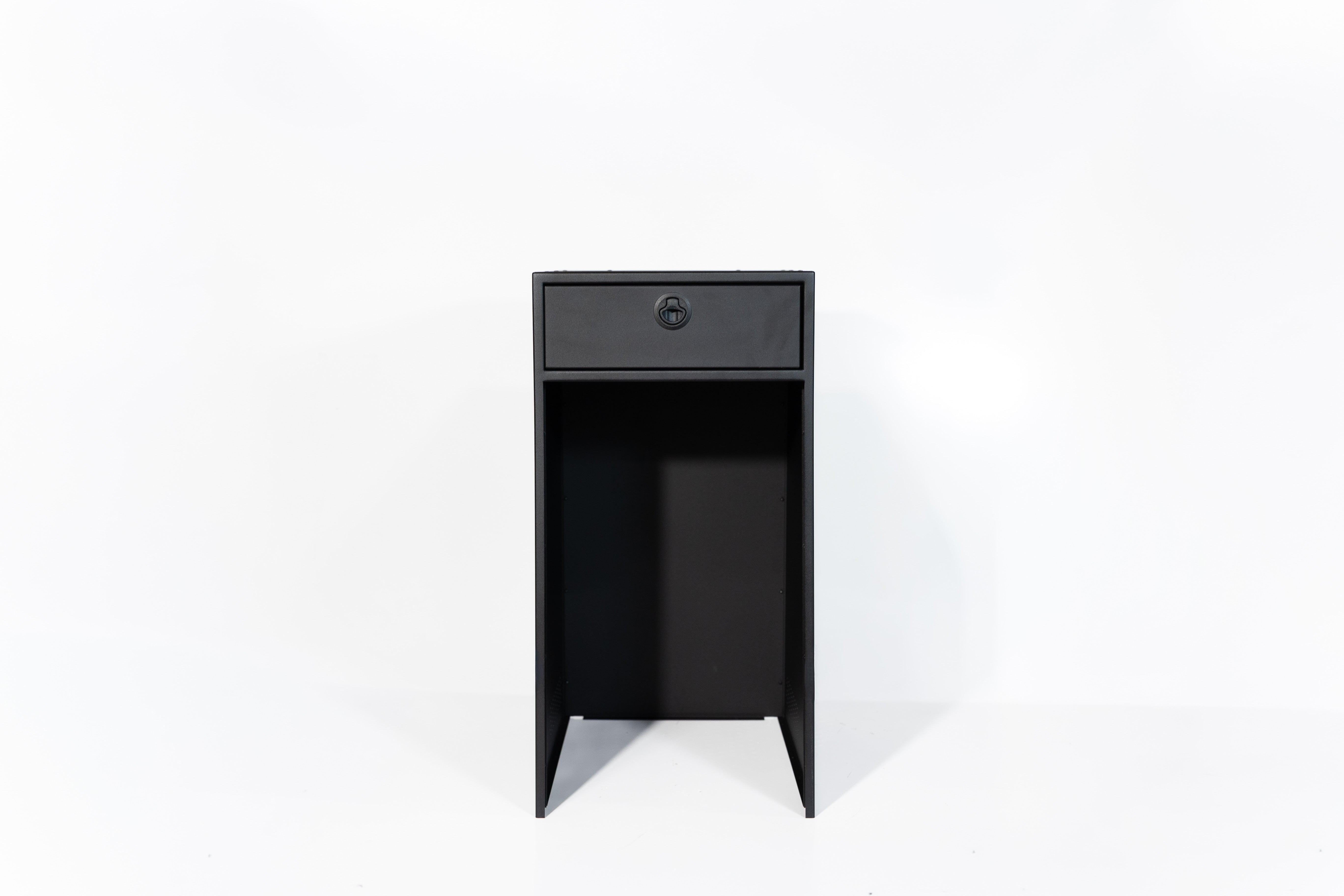 Van Wife Components 18" Fridge Base with Nova Kool R3100 – Powder Coated Aluminum Cabinet with Integrated Fridge