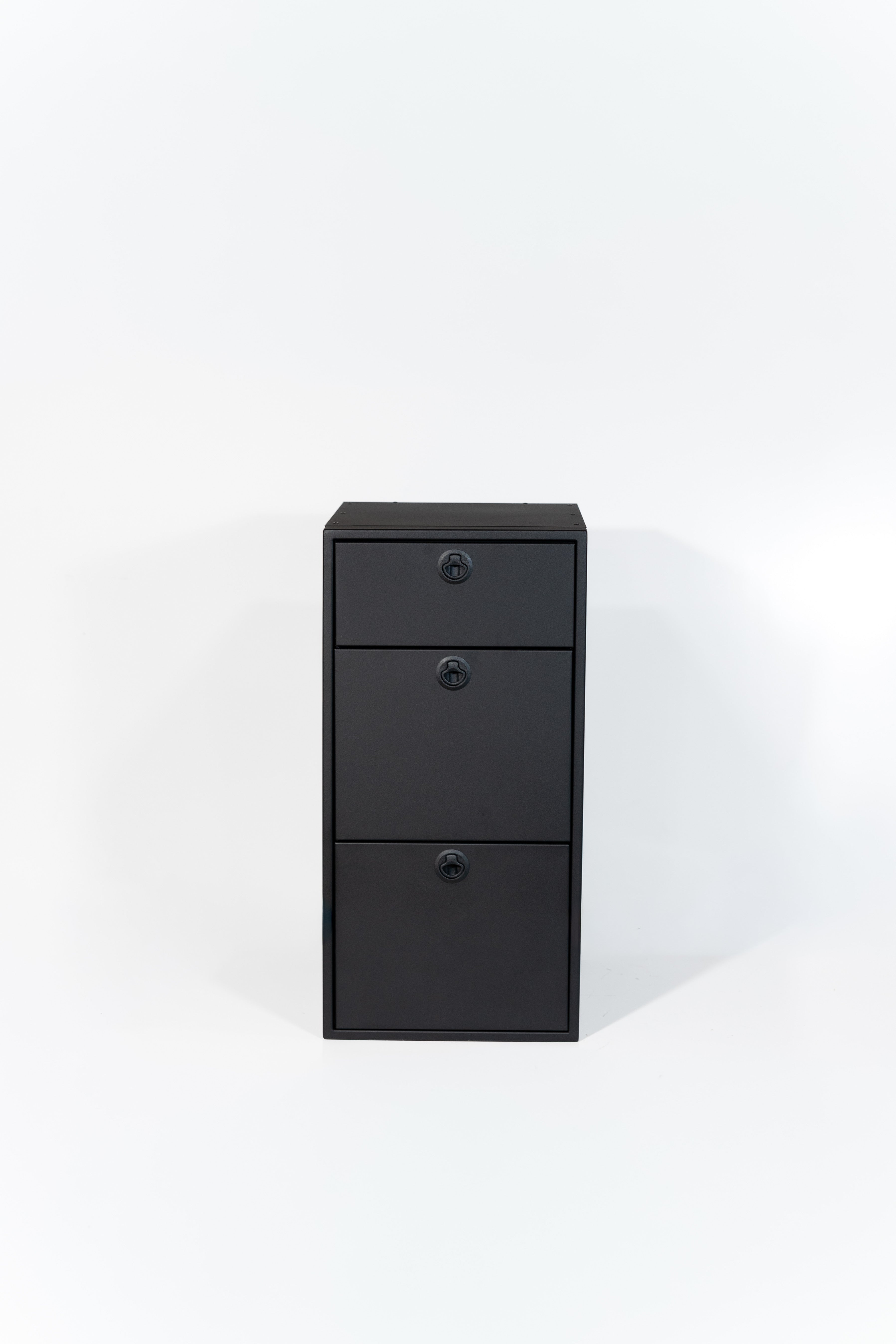 Van Wife Components 18" Three Drawer Base Cabinet – Powder Coated Aluminum Van Cabinet