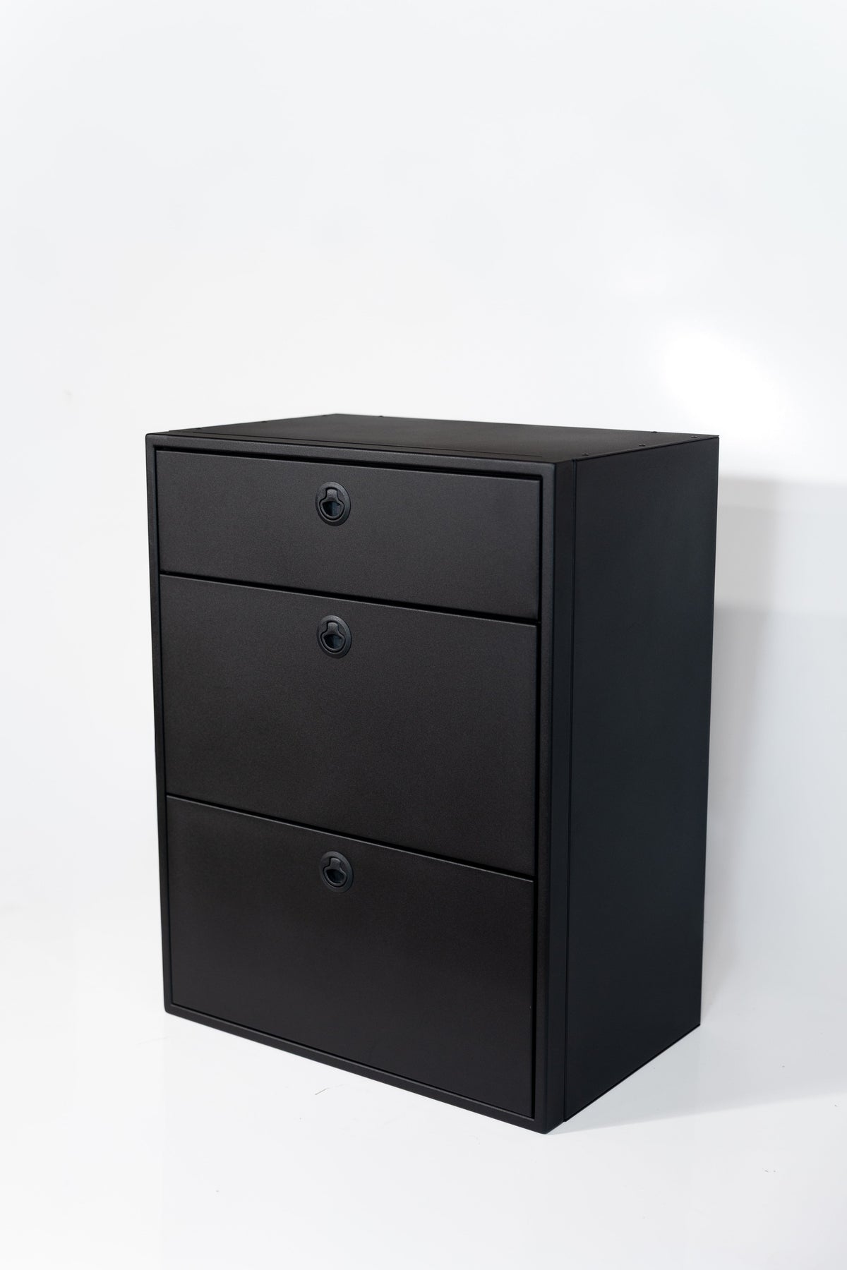 Van Wife Components 28" Three Drawer Base Cabinet – Shallow Powder Coated Aluminum