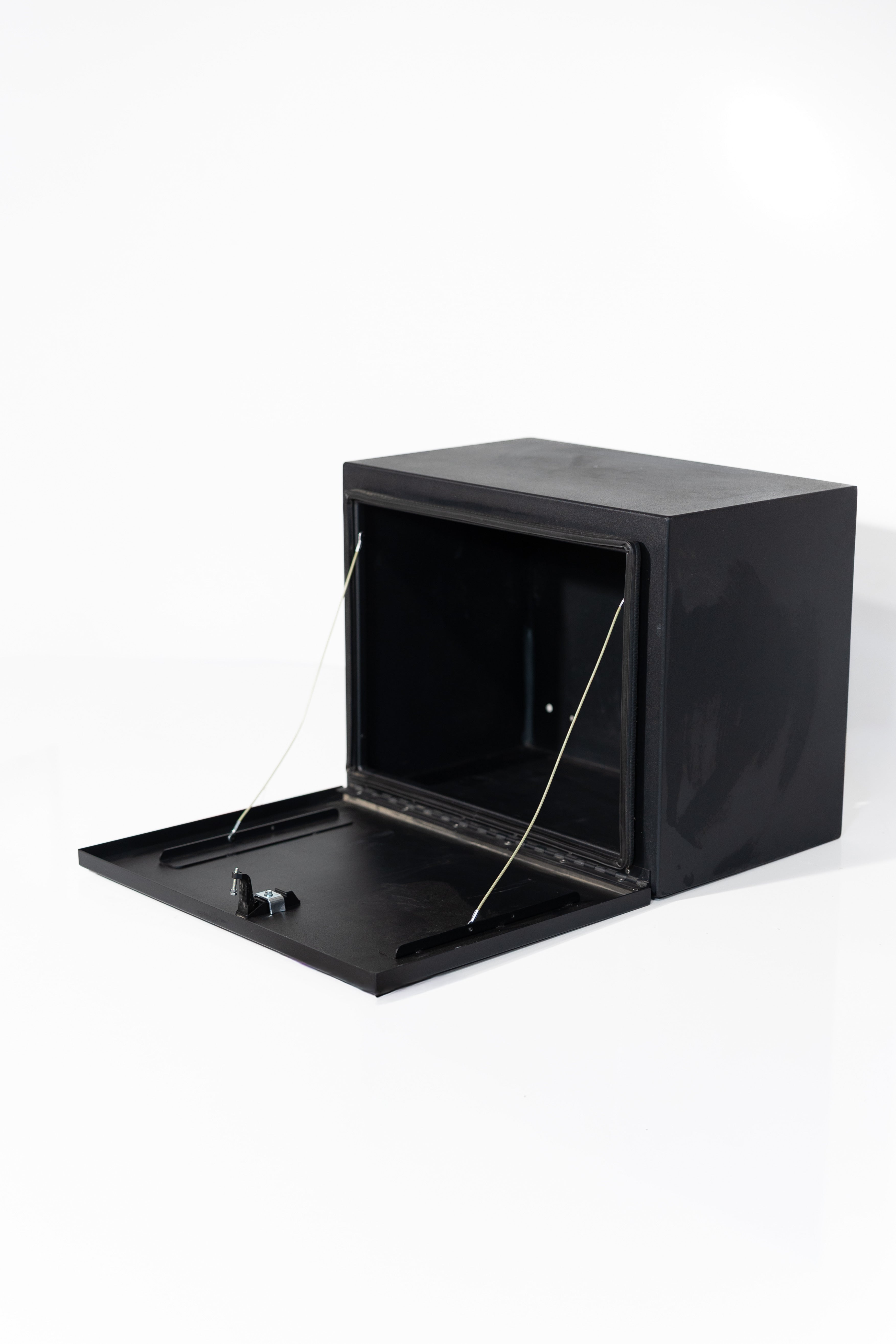 Van Wife Components Exterior Storage Box with Drop Down Door – Powder Coated Aluminum