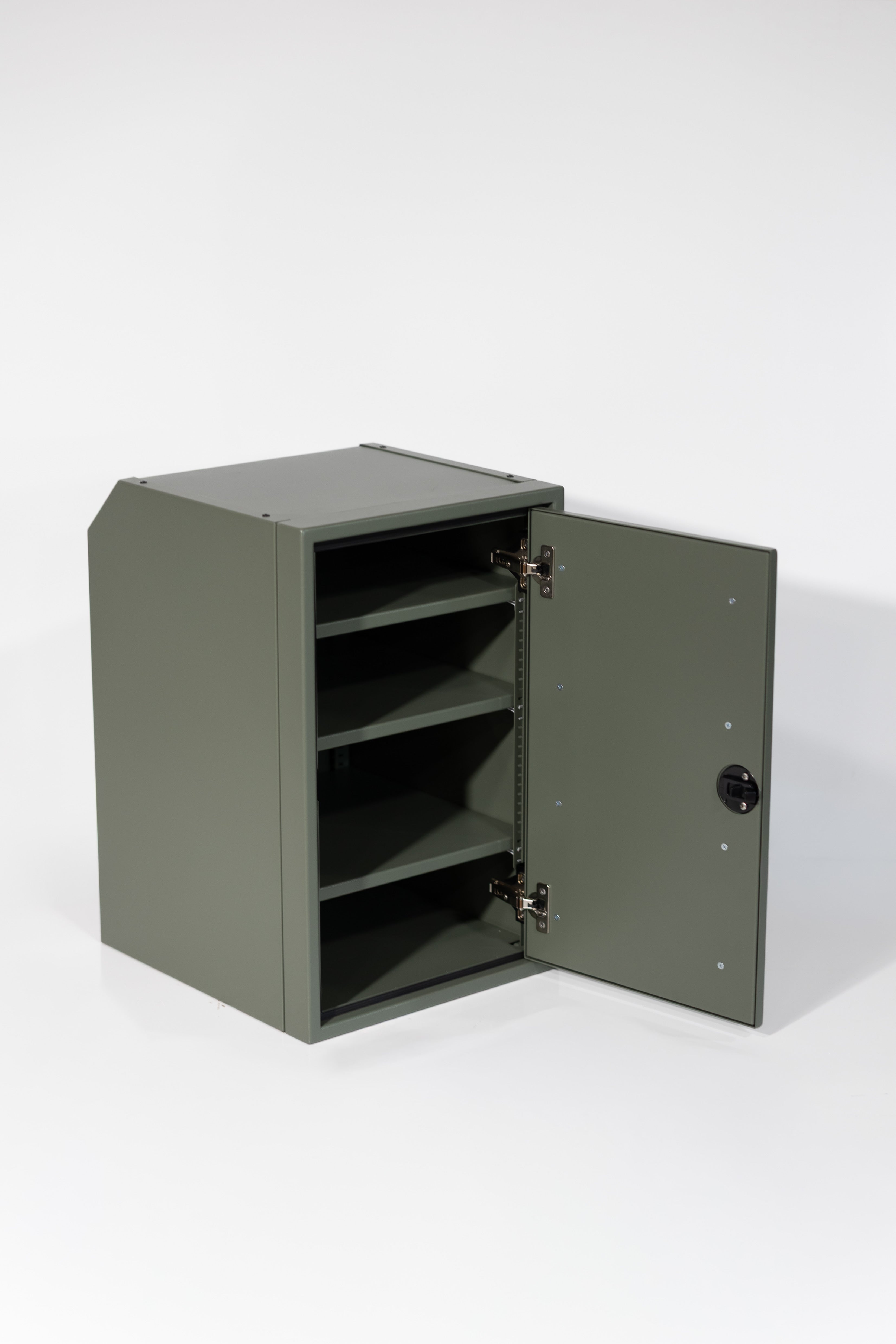 Van Wife Components 16" One Door Ekko Cabinet – Right of Microwave (Powder Coated Aluminum)