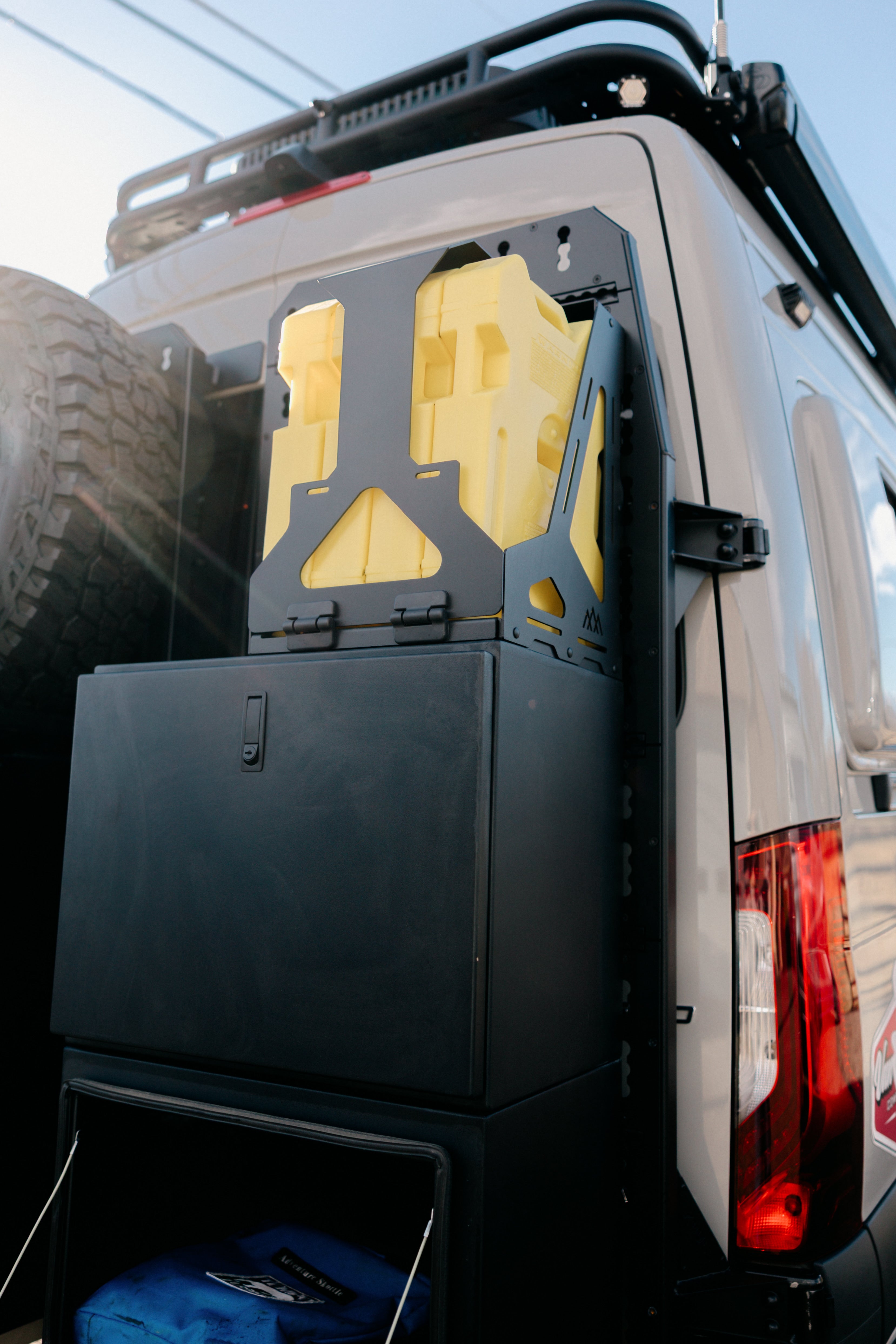 Van Wife Components Exterior Storage Box with Drop Down Door – Powder Coated Aluminum