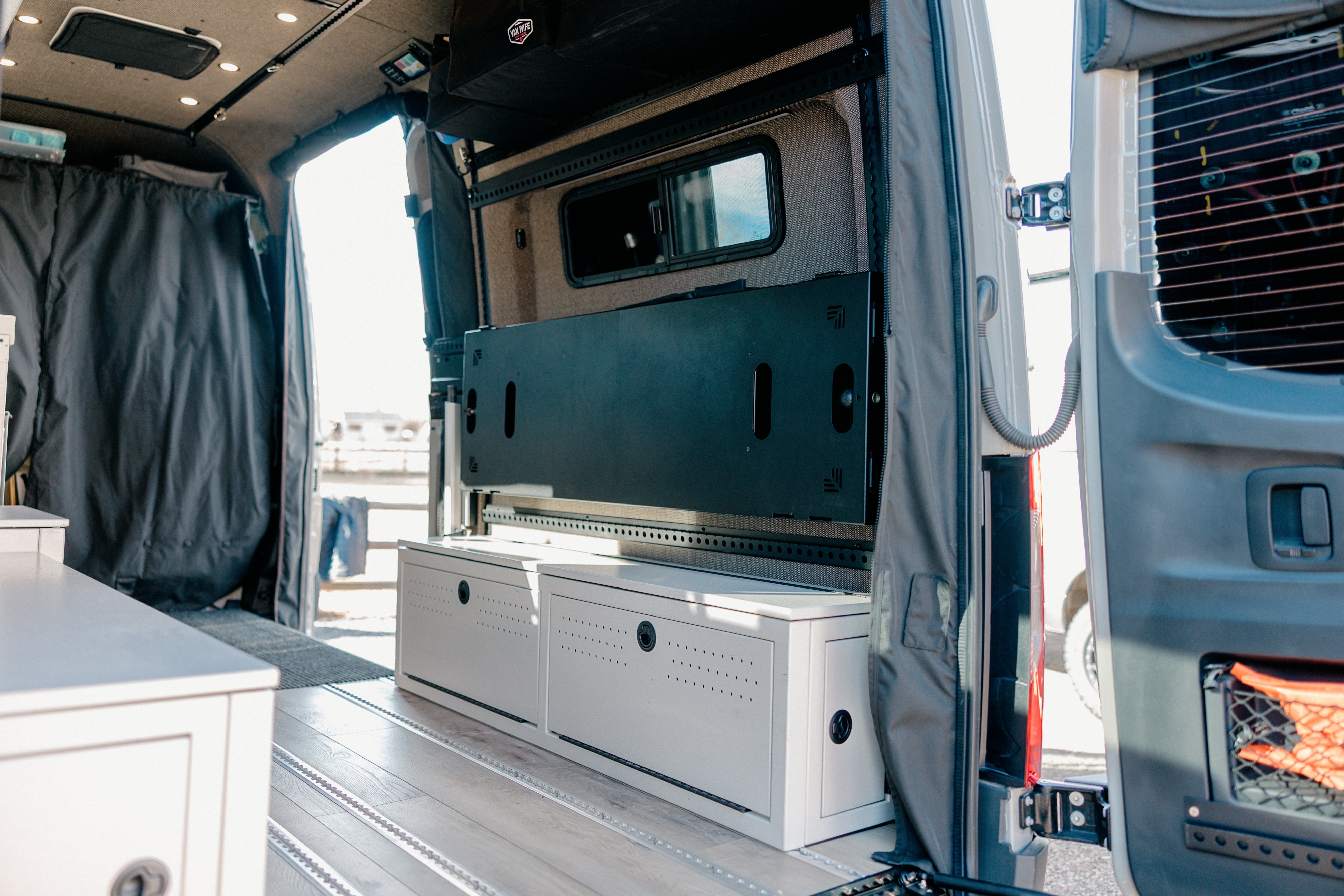 Van Wife Components 75" Double Bed Rail with Base Channel System – Modular Bed Mounting System