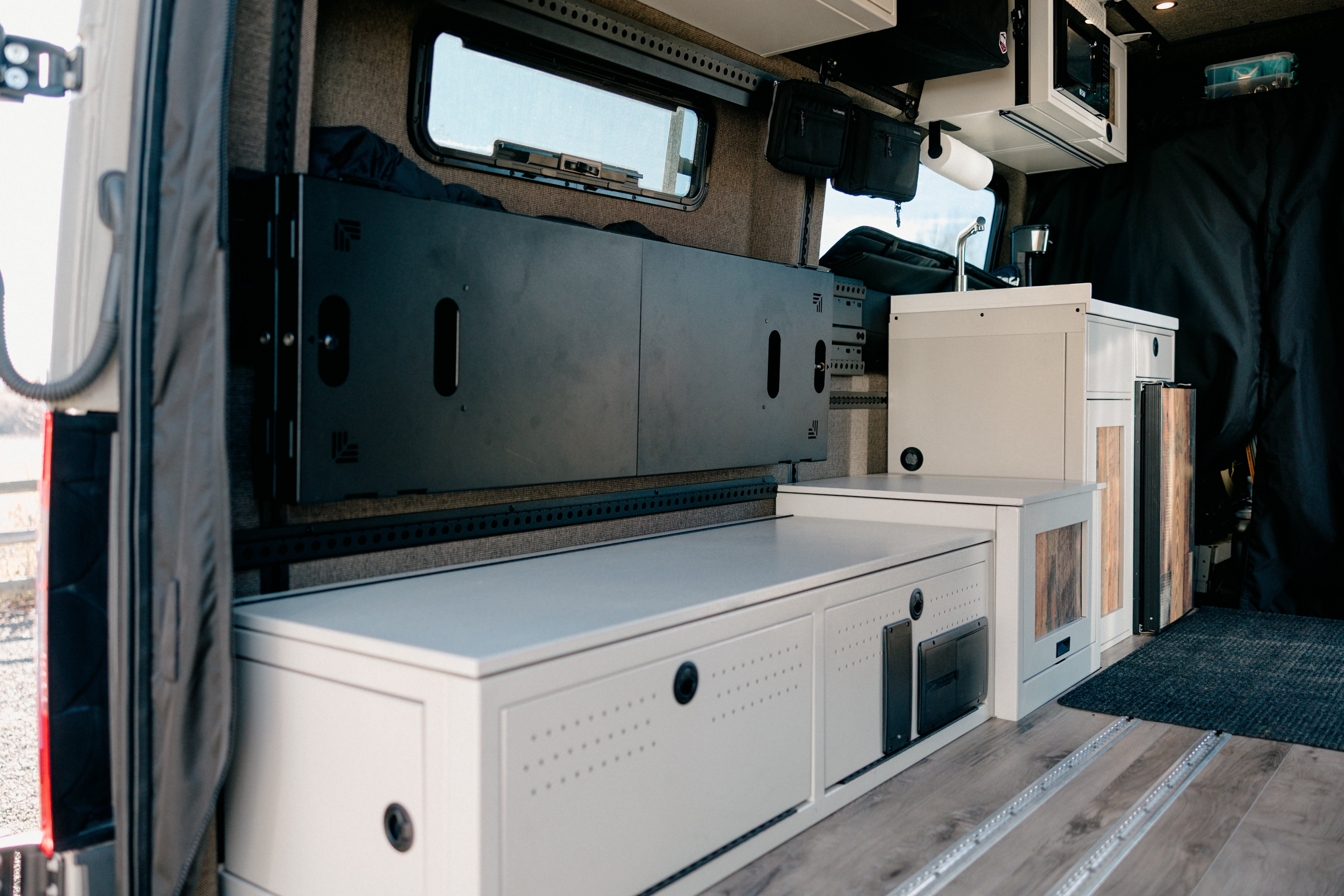 Van Wife Components 75" Double Bed Rail with Base Channel System – Modular Bed Mounting System
