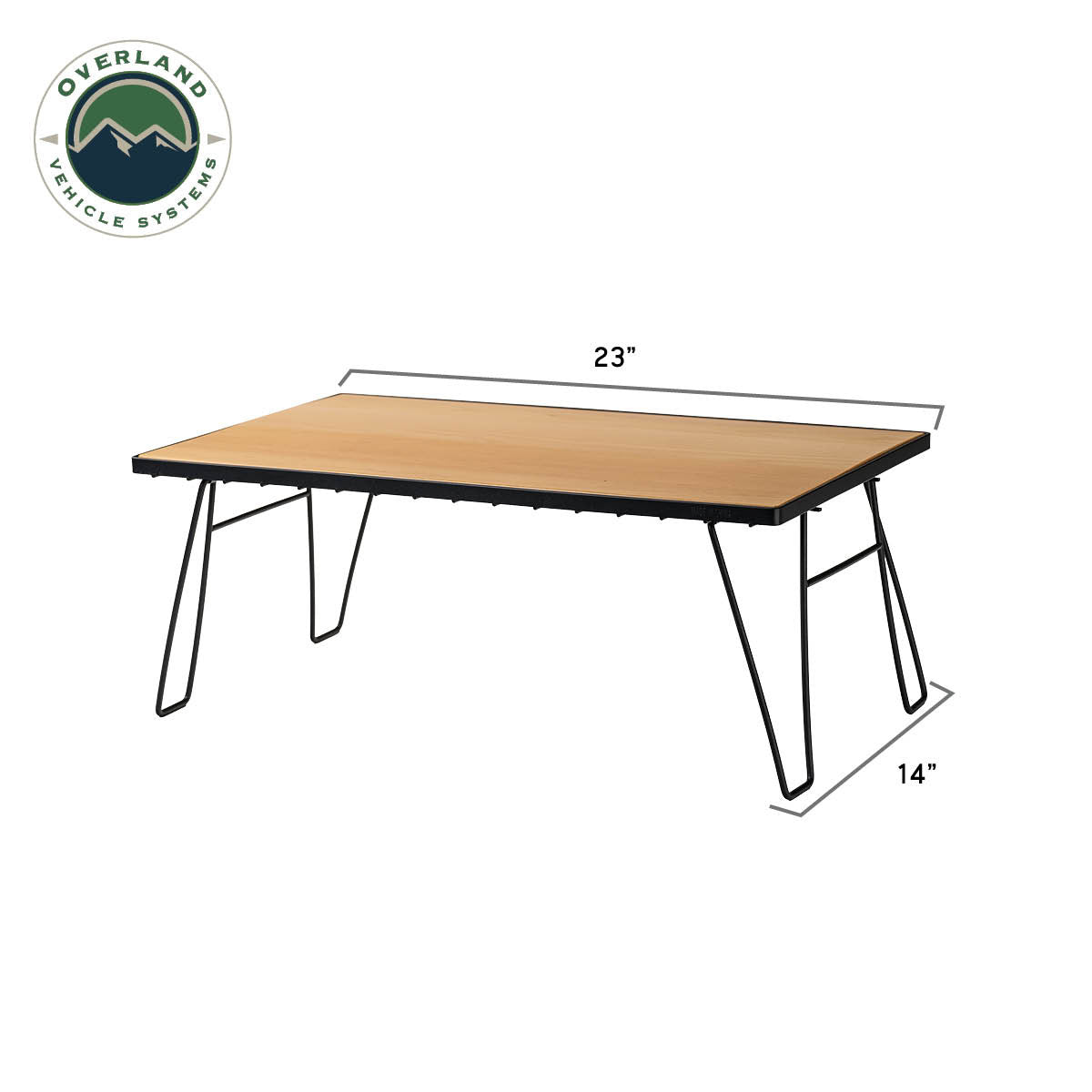 Kick It Collapsable Camp Table - Wood Base & Storage Bag