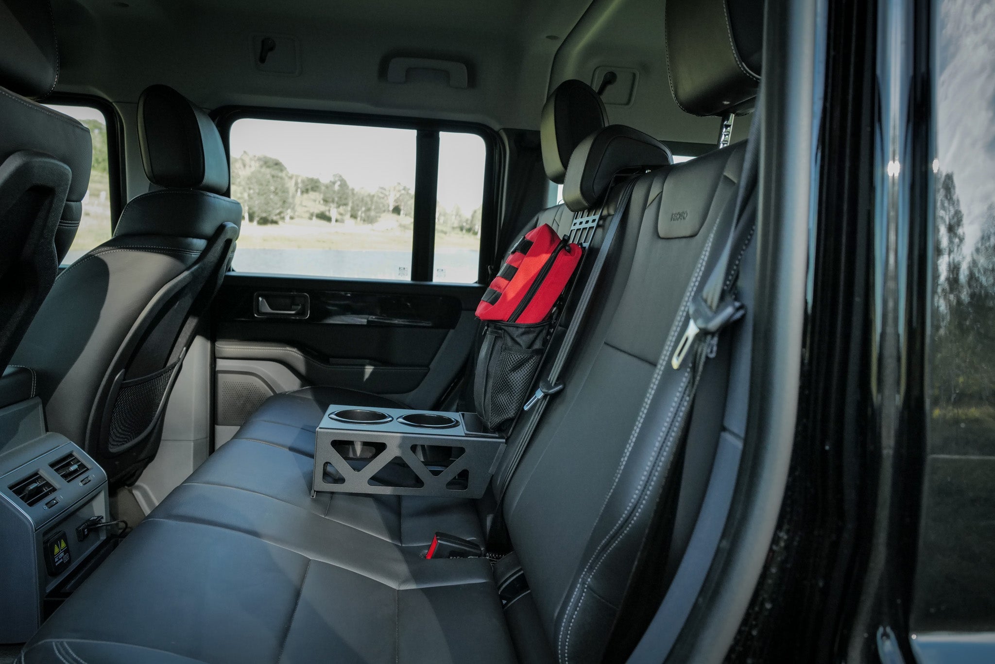 INEOS Grenadier Rear Seat Cup Holder + Storage Tray & MOLLE Panel