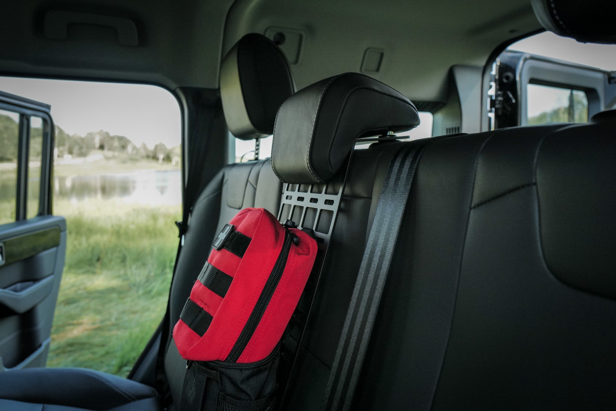 INEOS Grenadier Rear Seat Cup Holder + Storage Tray & MOLLE Panel