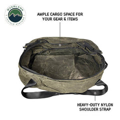 Large Duffle With Handle And Straps - #16 Waxed Canvas Open