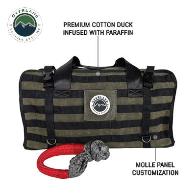 Large Recovery Bag With Handle And Straps - #16 Waxed Canvas with Recovery Gear