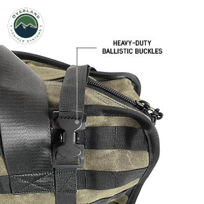 Large Recovery Bag With Handle And Straps - #16 Waxed Canvas Buckle