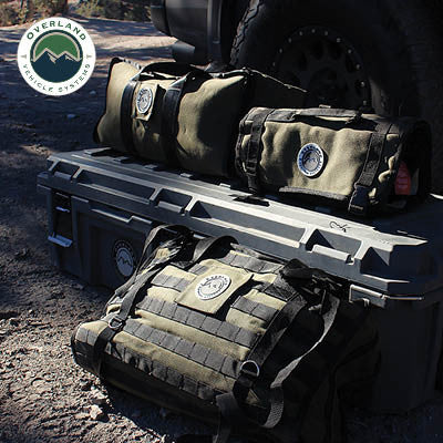 Large Recovery Bag With Handle And Straps - #16 Waxed Canvas Lifestyle