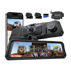 The Legend 3CH Waterproof Mirror DVR w/ 8-Gang Switch Box