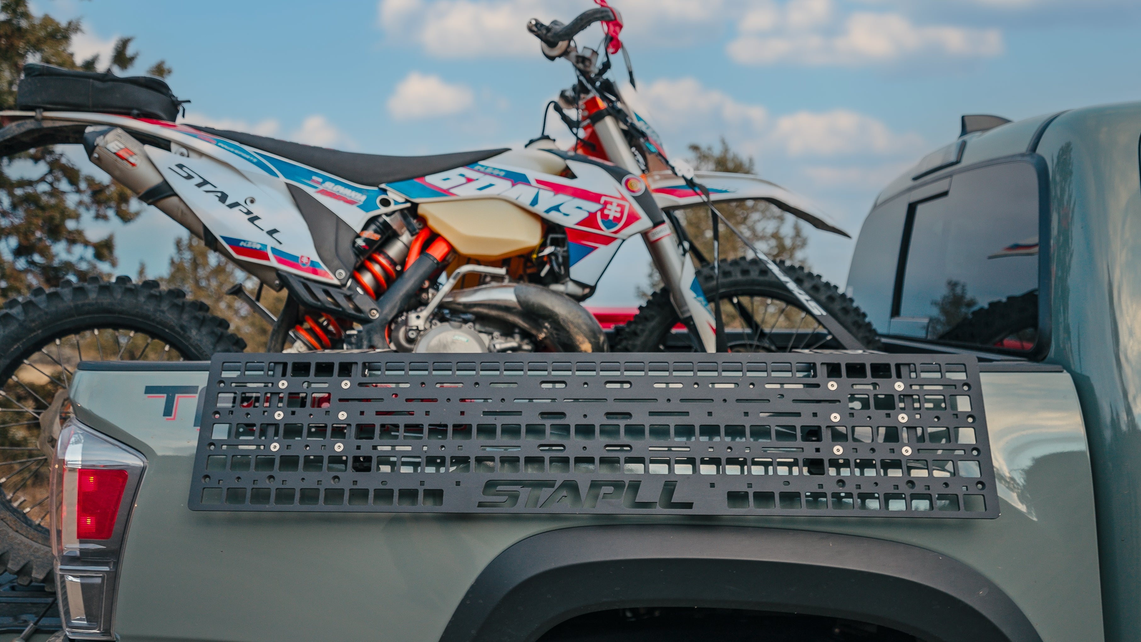 48" x 10" Fender Rack by STAPLL | Full-Length MOLLE Panel for Truck Bed Gear Mounting