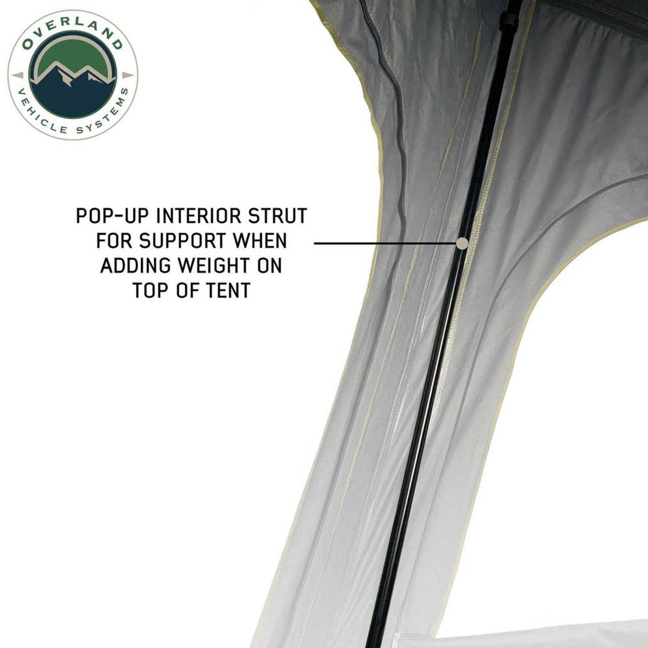 HD Mamba 3 Person Clam Shell Aluminum Hard Shell Roof Top Tent, Grey Body & Green Trim