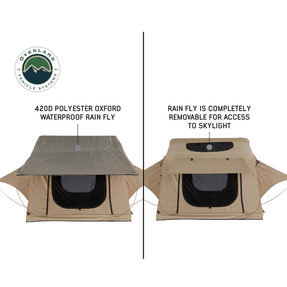 18119933 OVS TMBK 3 Person Roof Top Tent with Green Rain Fly Comparison
