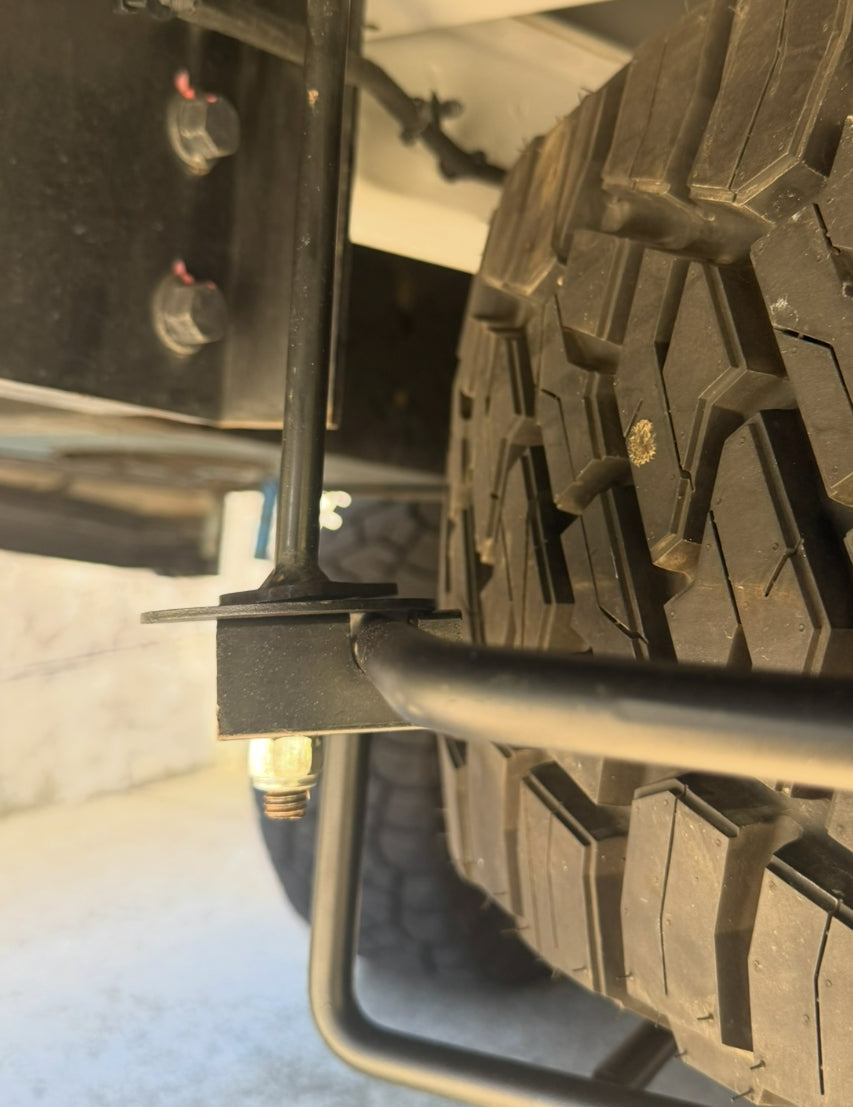 Oversized Spare Tire Basket for Mercedes Sprinter 3500 Cab & Chassis