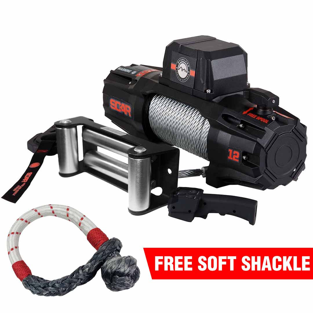SCAR 12 - 12,000 lbs. Rated Steel Cable Winch
