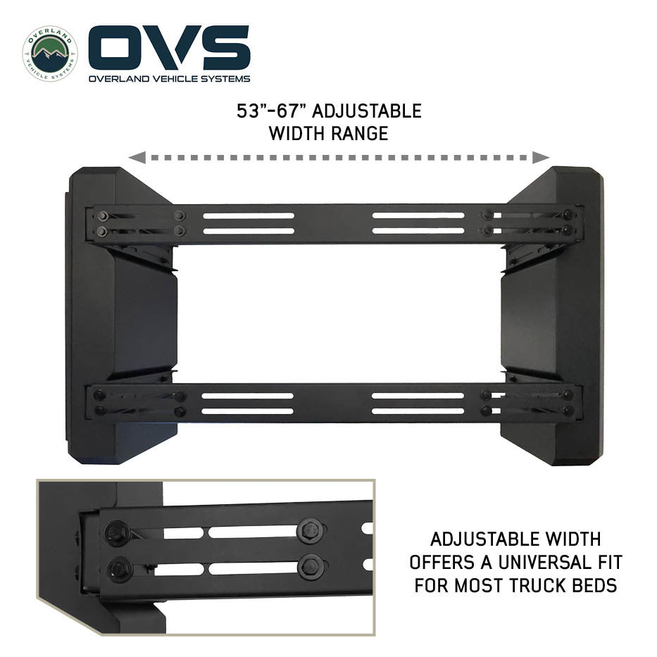 Pod Rack Universal Bed Storage System with Adjustable Crossbars and Lock Latches Adjustable Width