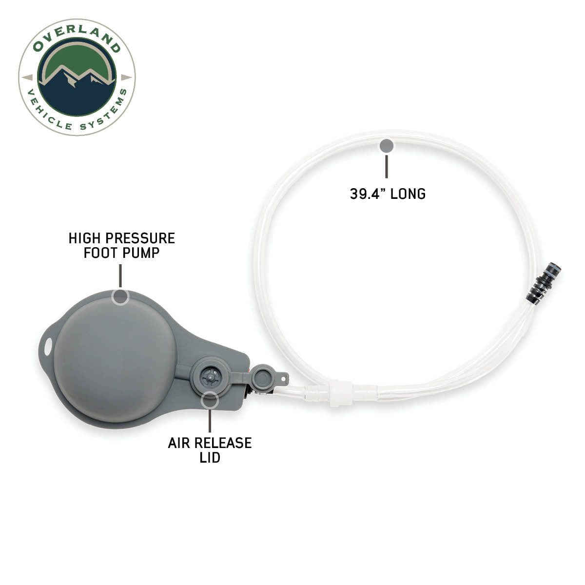 Portable Camp Shower - 23 QT, Nozzle & Accessories foot pump