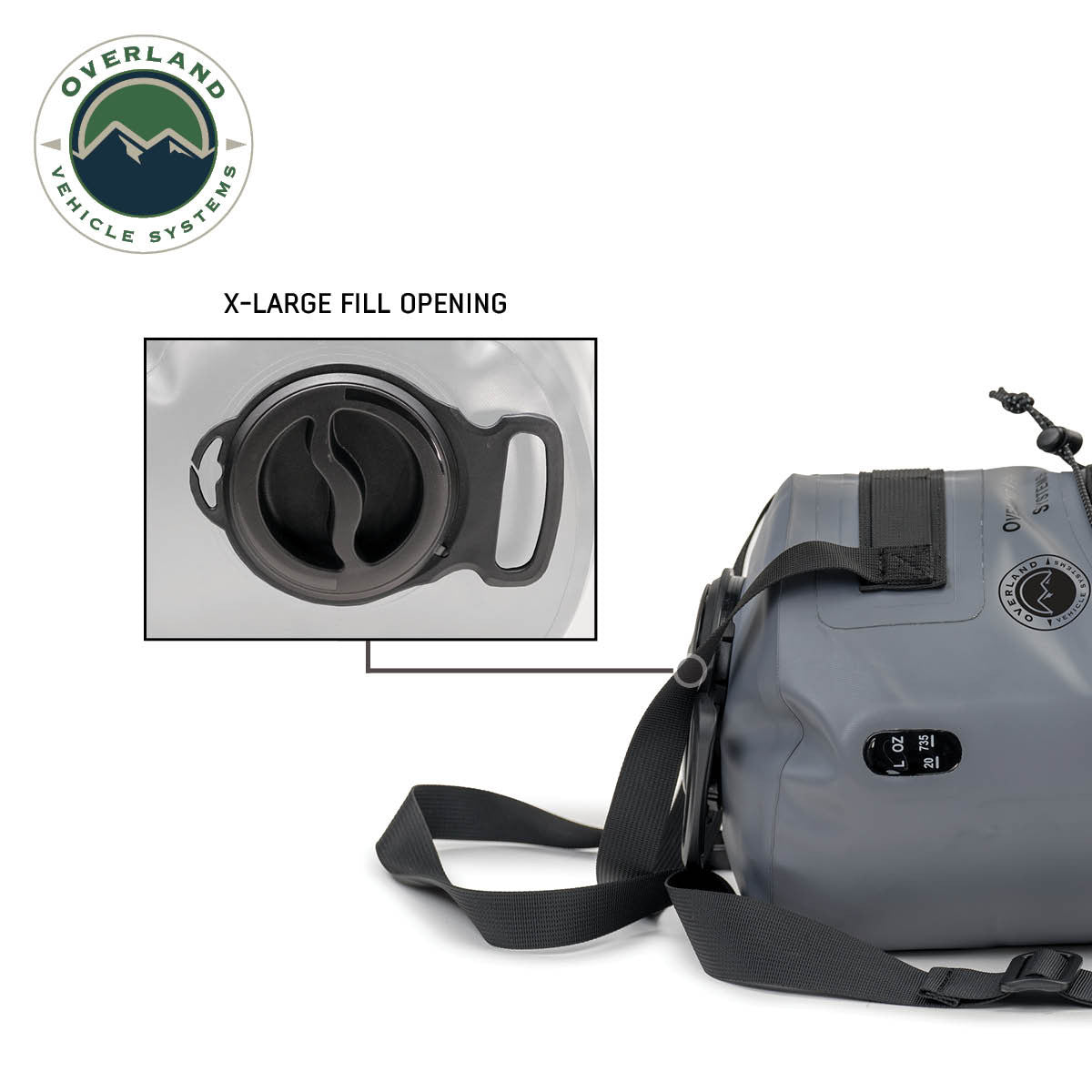 Portable Camp Shower - 23 QT, Nozzle & Accessories hole