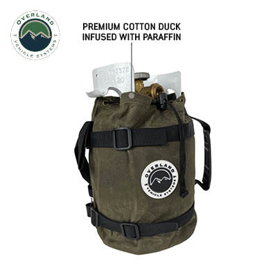 Propane Bag With Handle And Straps - #16 Waxed Canvas Material