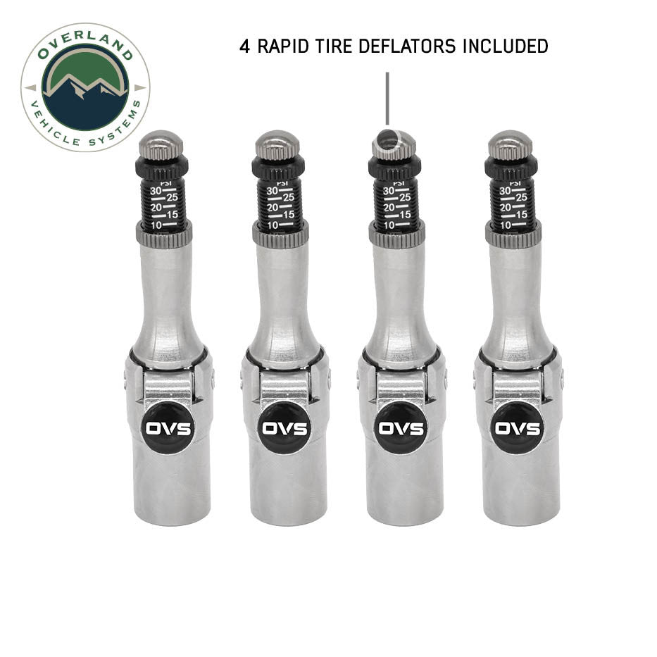 Rapid Tire Deflators - 4 Piece Adjustable Kit (5-30 PSI) 4 Piece