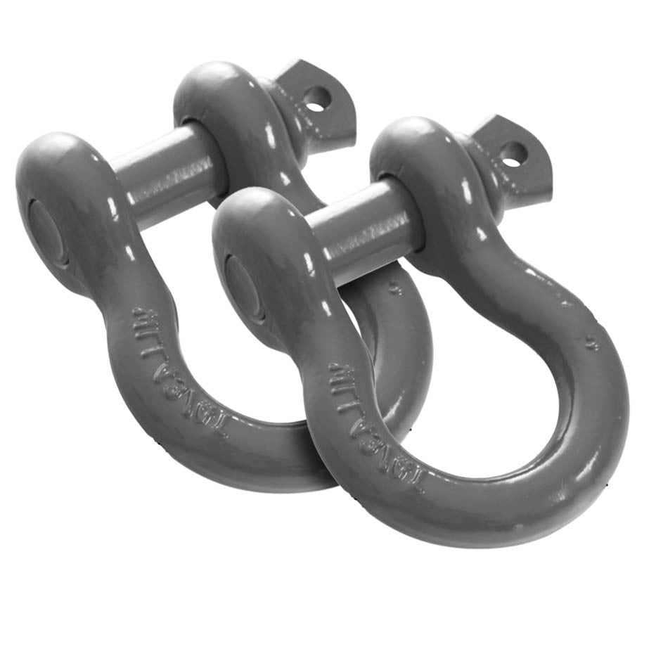 Recovery Shackle D-Ring 3/4" - 4.75 Ton Rated - Sold in Pairs Gray