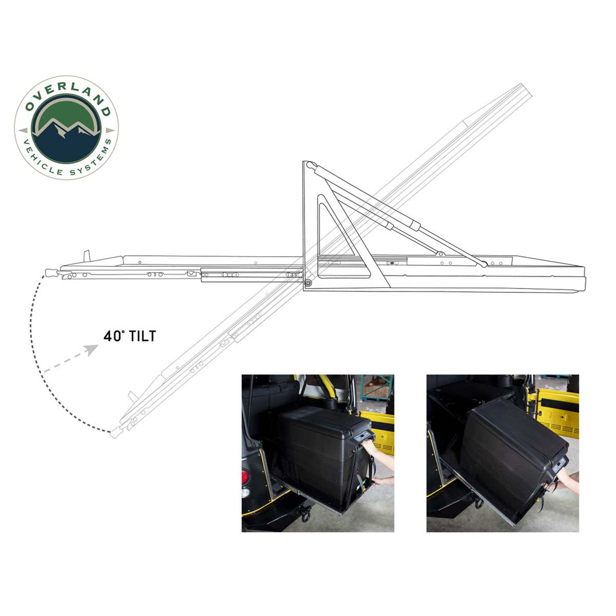 Small Refrigerator Slide & Tilt Tray – Fridge Mount Rotation