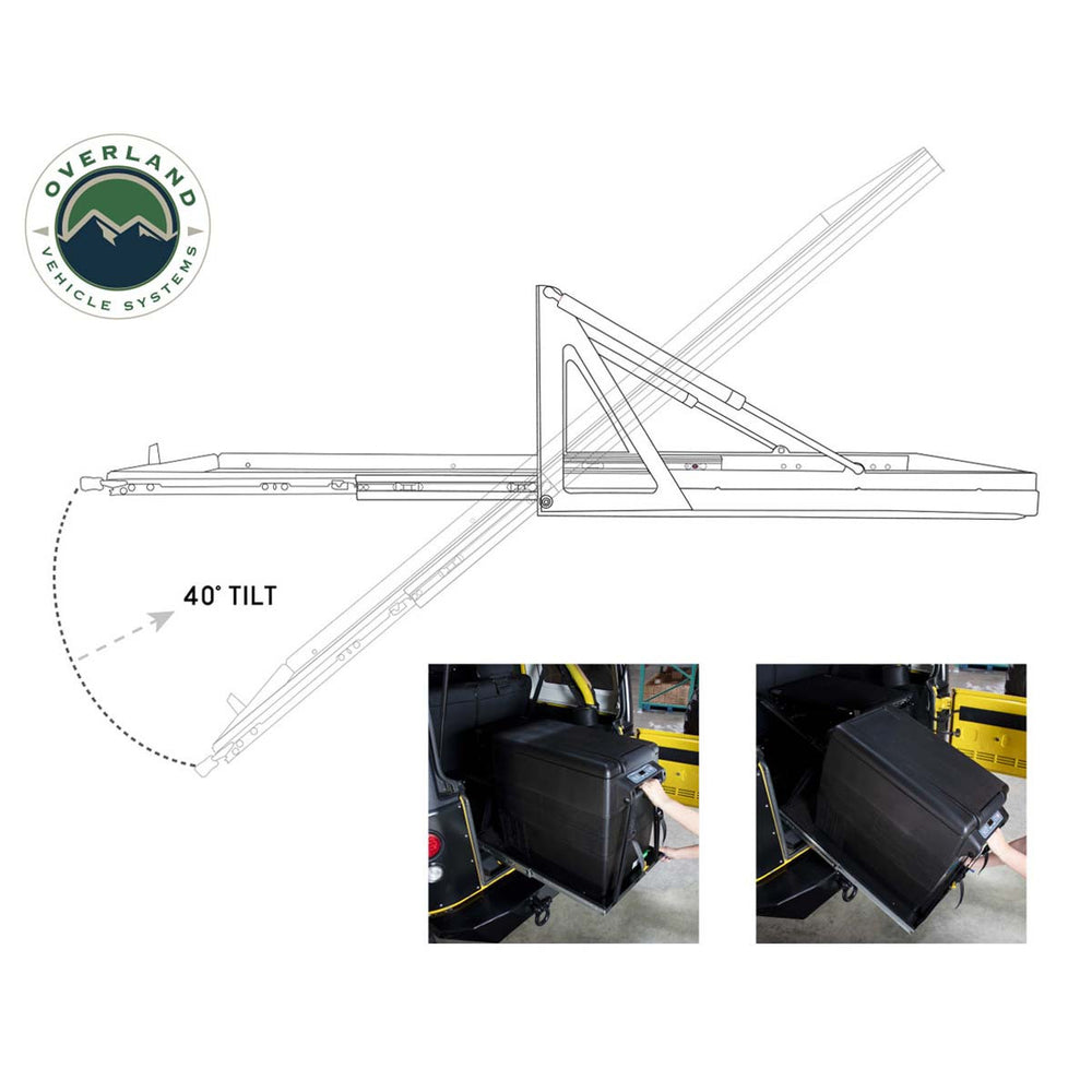 Small Refrigerator Slide & Tilt Tray – Fridge Mount Rotation
