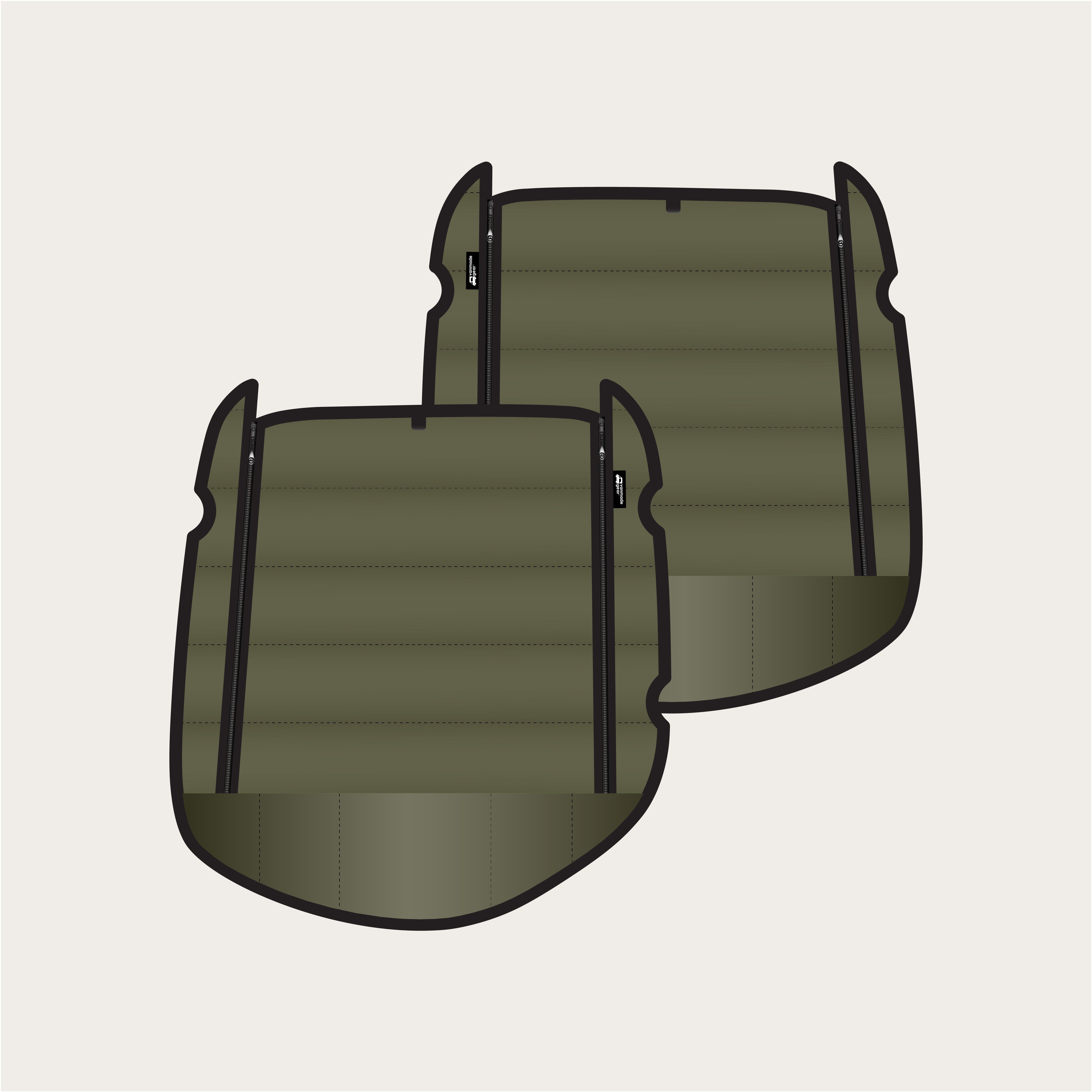 Tiffin GH1 - Zippered Rear Doors (set)