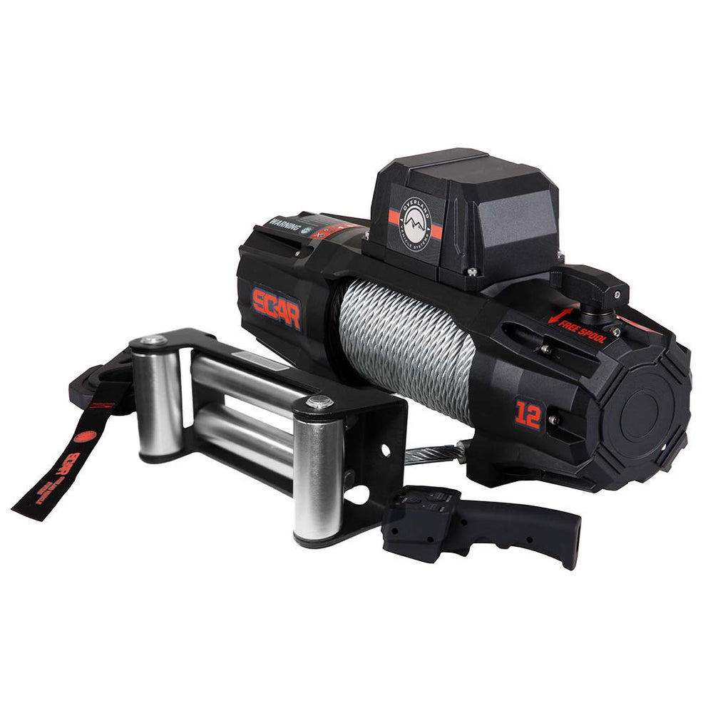 SCAR 12 - 12,000 lbs. Rated Steel Cable Winch