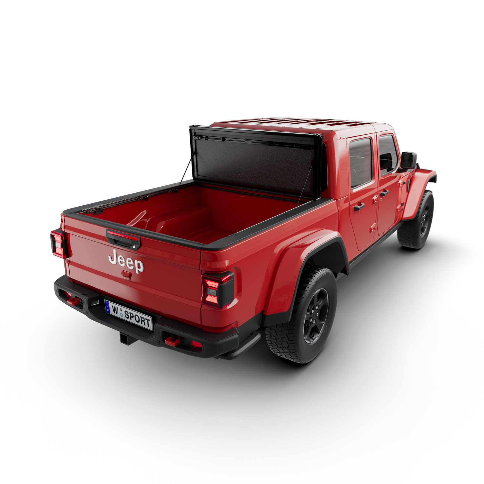 Worksport AL4 Flip-Up Tri-Fold Hard Tonneau Cover for Jeep Gladiator