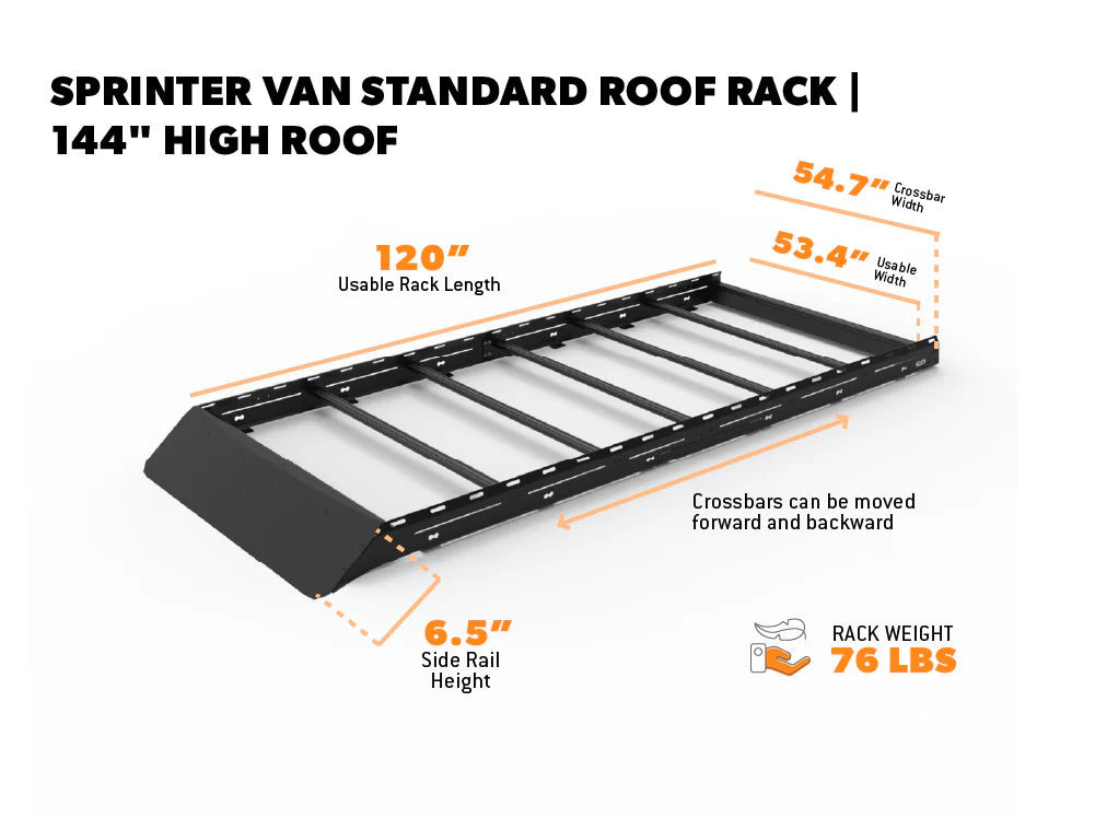 Sprinter Van Standard Roof Rack | 144" High Roof