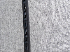 Close view of Sprinter Flush Mount L-Track Kit installed with interior walls
